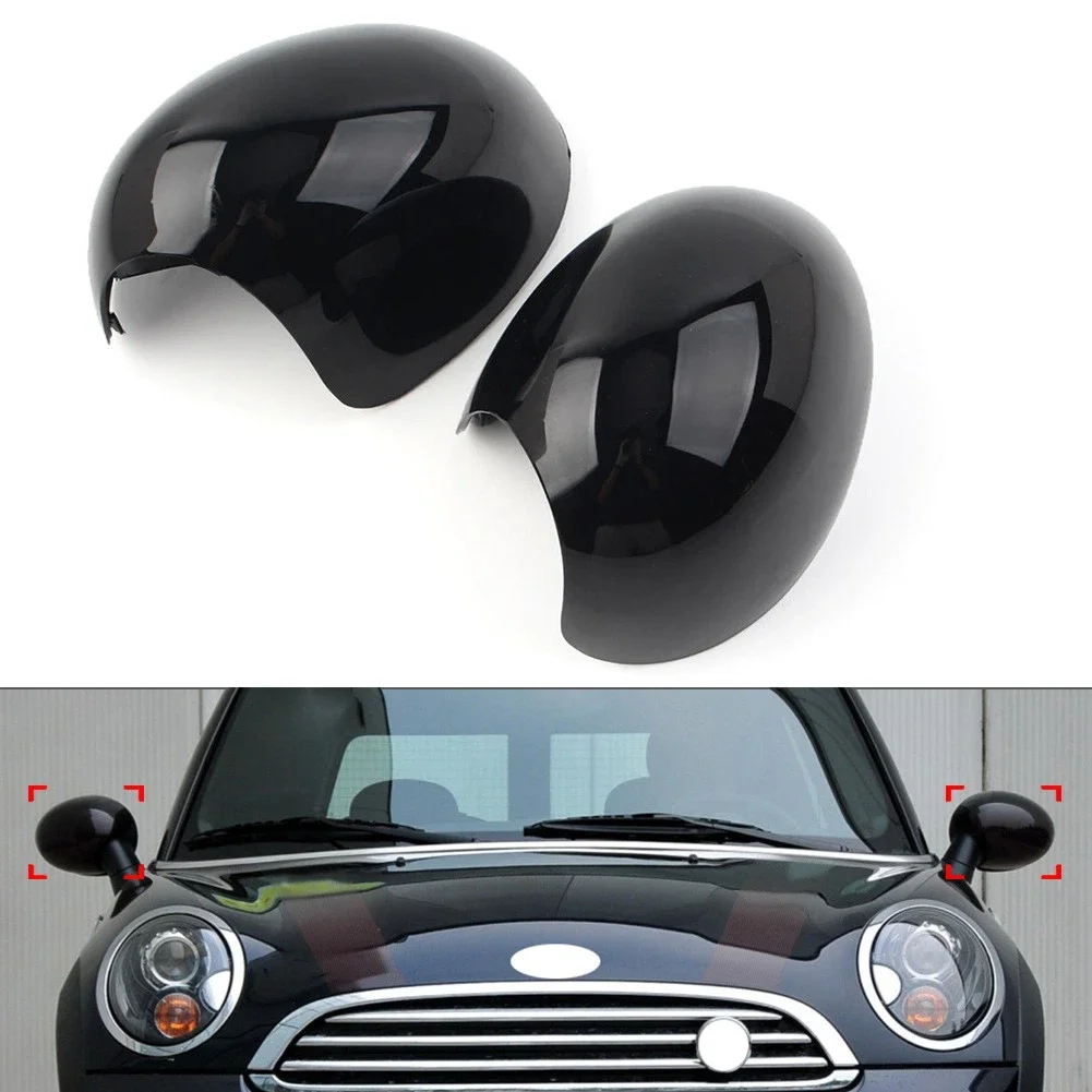 For BMW Mini Cooper R55 R56 R57 R58 R59 R60 R61 Rearview Mirror Cove 1 Pair Rear View Mirror Cover Side Mirror Shell Replacement