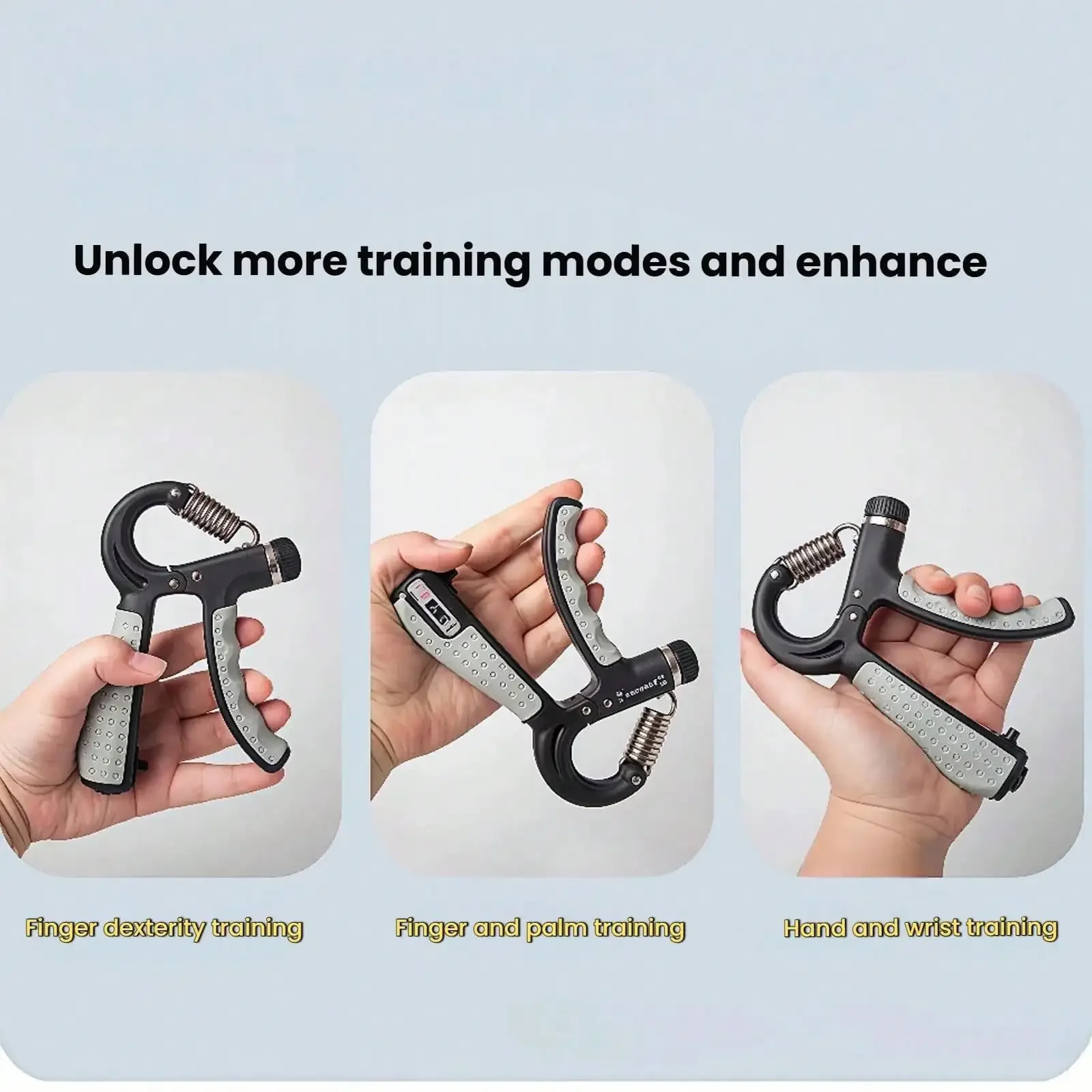 Adjustable Grip Strengthener With Counter, Hand Exerciser For Muscle Building, Professional Forearm & Finger Trainer - view 2