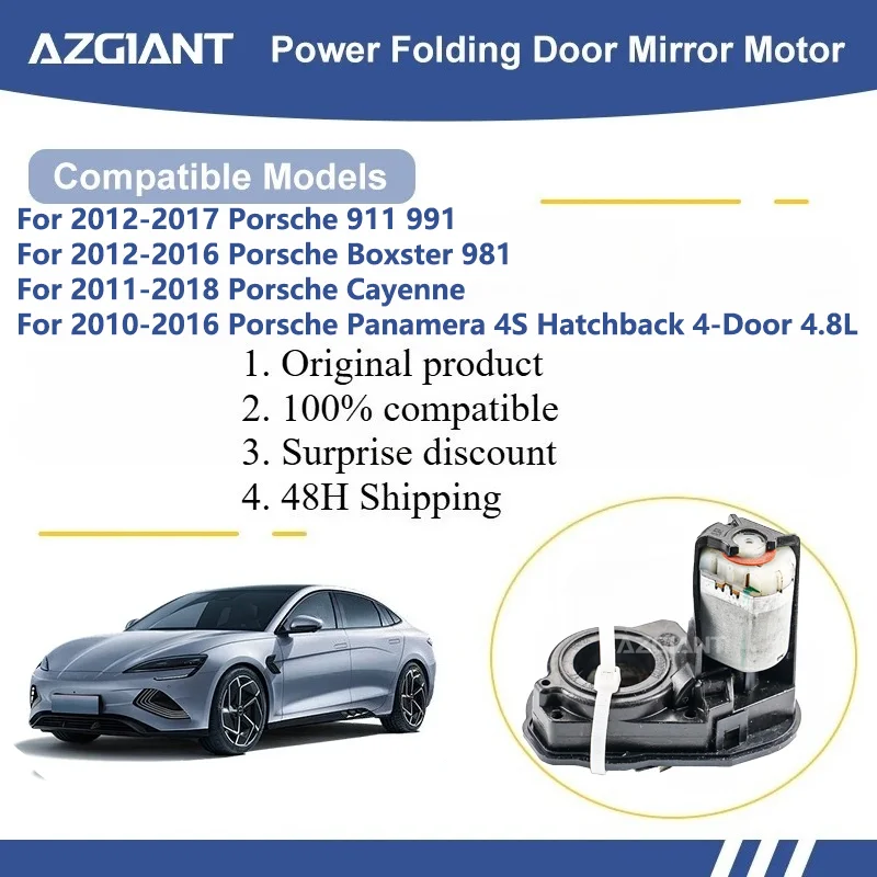 

AZGIANT For Porsche 911 991/Boxster 981/Cayenne/Panamera 4S Hatchback 4-Door 4.8L Car Wing Mirror Authentic Folding Motor Power