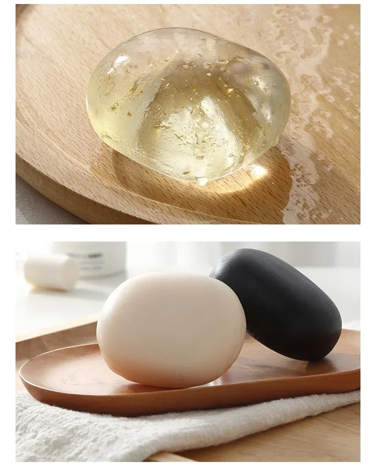 Amino Acid Gold Foil Soap Rose Face Bath Handmade Bamboo Charcoal Butter Shower Essential Oil Soap Beautiful Hydrating