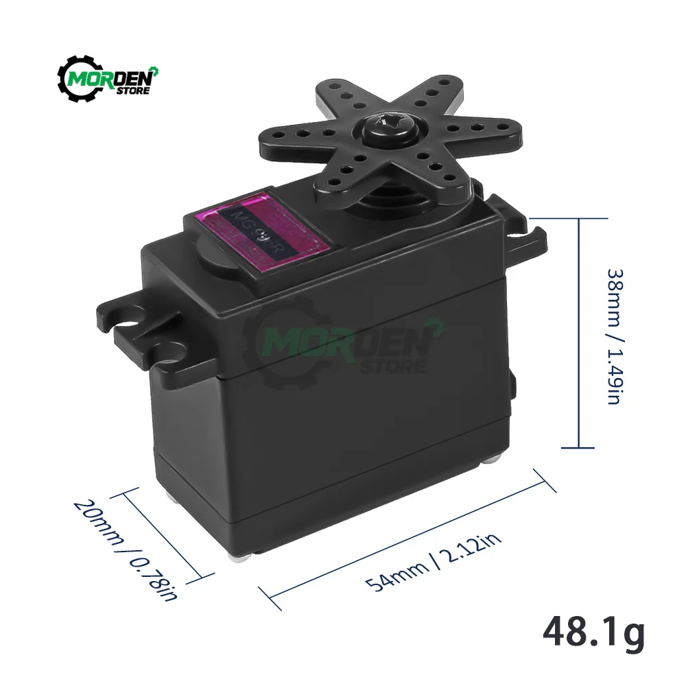 Analog พวงมาลัยเกียร์ MG996R 180องศา Servo SG92R สีฟ้า180 ° สำหรับรุ่นเฮลิคอปเตอร์เรือของเล่นอุปกรณ์เสริม
