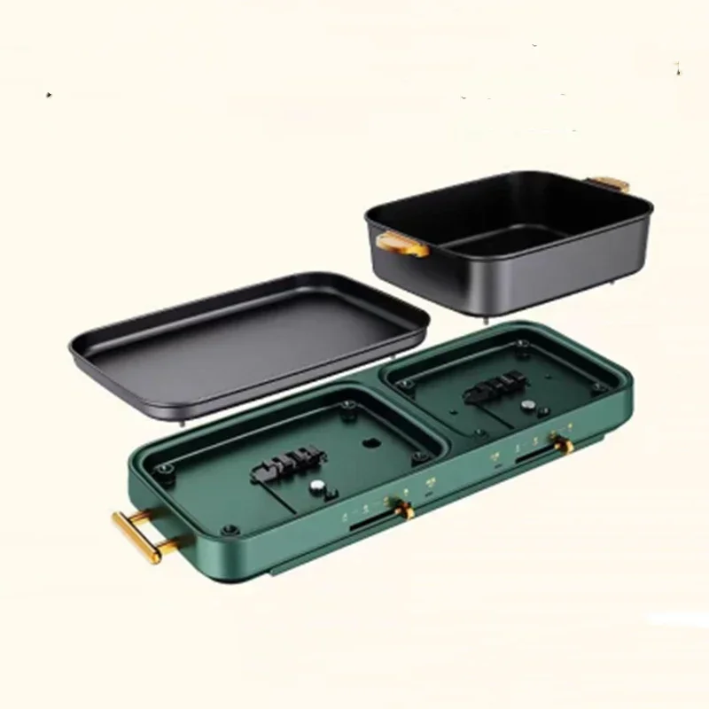 Grilled fish roaster, automatic skewer grill, multifunctional electric griddle, household BBQ grill, barbecue oven, barbecue pan
