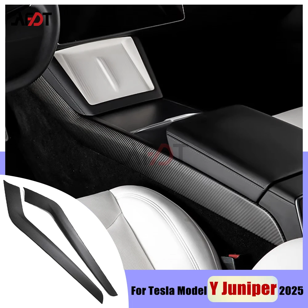 

AFDT Carbon Fiber Car Center Console Gear Shift Side Panel Cover Sticker Interior Accessories for Tesla Model Y Juniper 2025