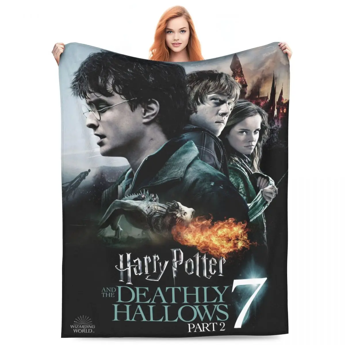 Warm Soft Blankets Camping The Deathly Hallows Throw Blanket Harryed Pottered Flannel Bedspread For Couch Chair Sofa Bed Cover