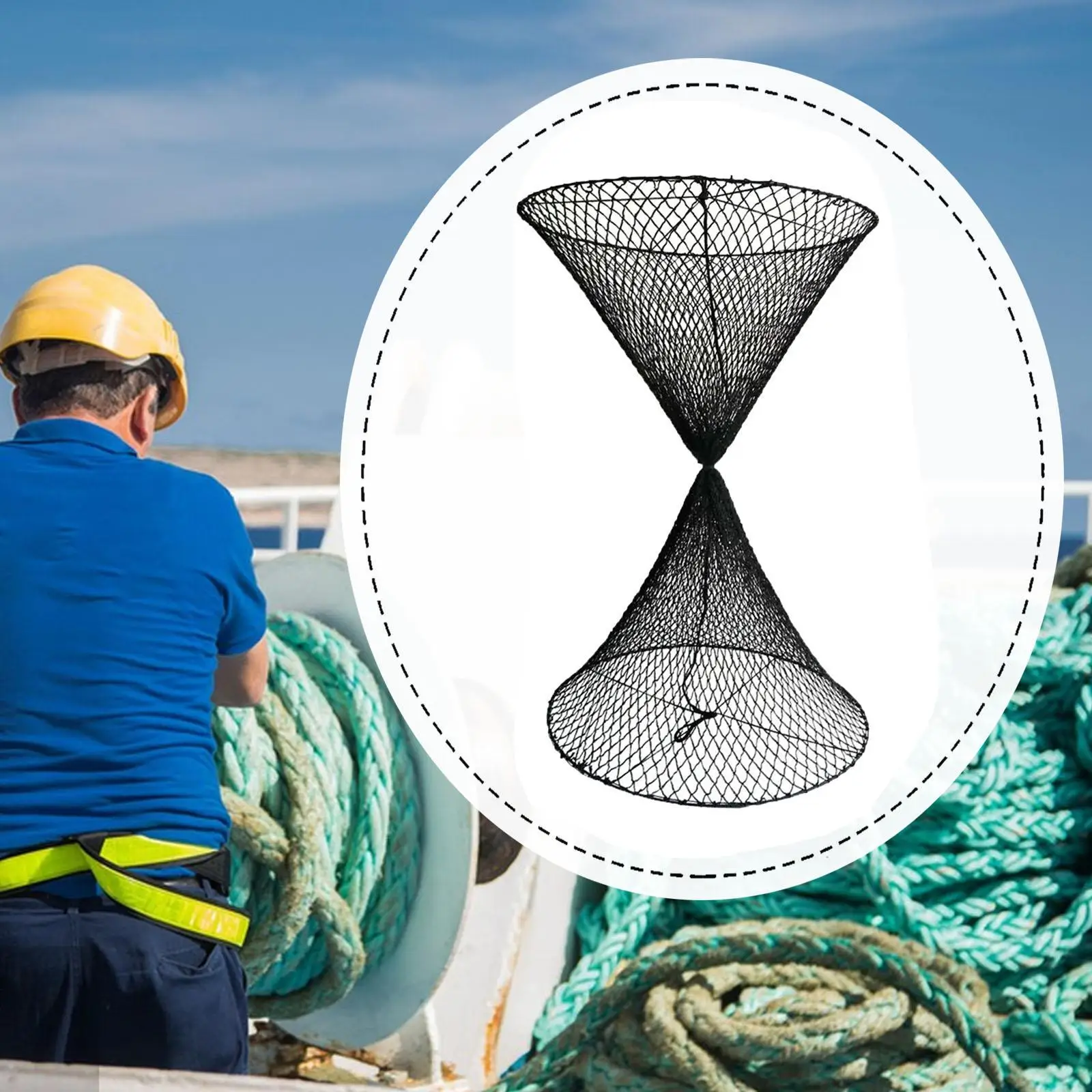 

Marine Daylight Signal Black Mesh Anchor Marker Navigation Boat Light for Fishing Boat Mooring Safety