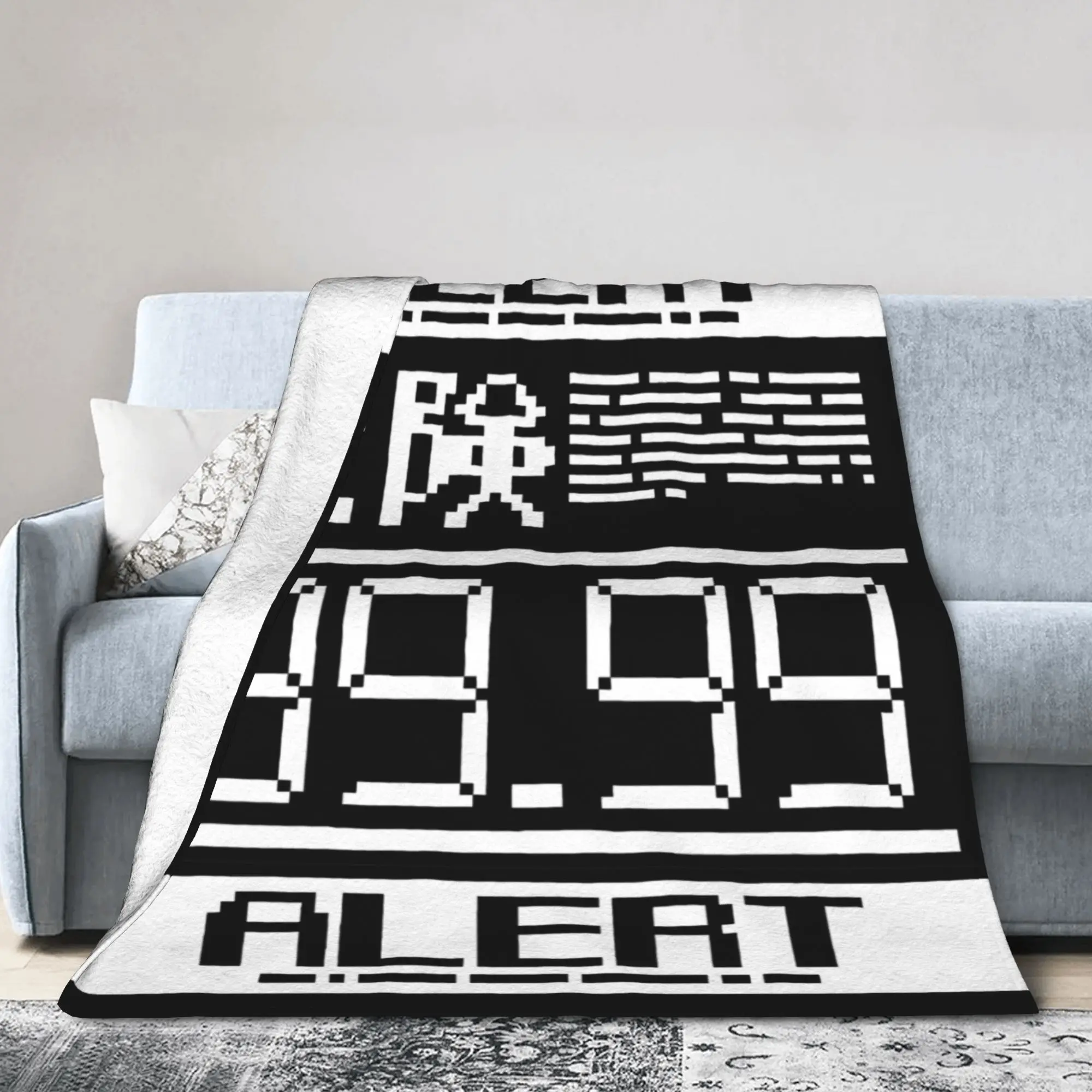 Custom Metal Gear Solid Alert Blankets Warm Flannel Video Game Lover Throw Blanket for Sofa Bedroom Bedding