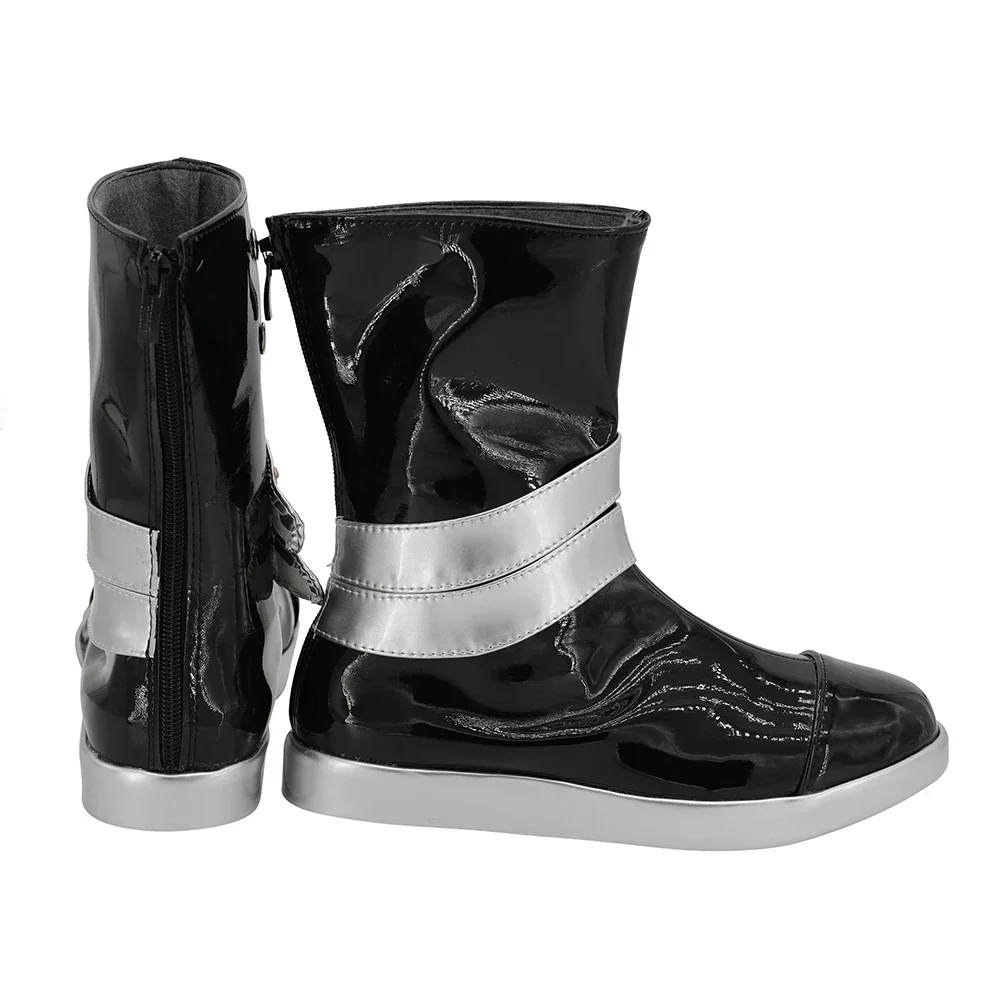 Aangepaste game Arknights Saria cosplay laarzen zwarte lederen schoenen elke maat, jongens en meisjes Halloween cosplay