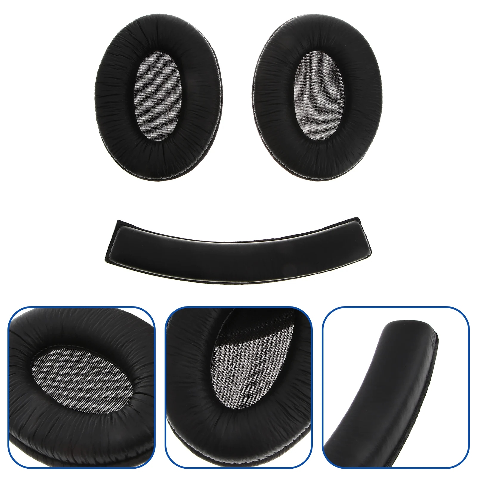 

Ear Pad Cushion Headband Cover Head Band Replacement Compatible for Sennheiser HD202 HD212 HD437 HD447 HD457 HD477 HD497
