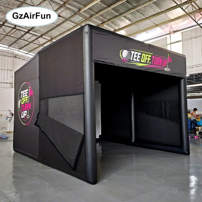 Wholesale Professional Golf Training Tents, Inflatable Golf Simulator Shells, Suitable for Indoor and Outdoor Activities