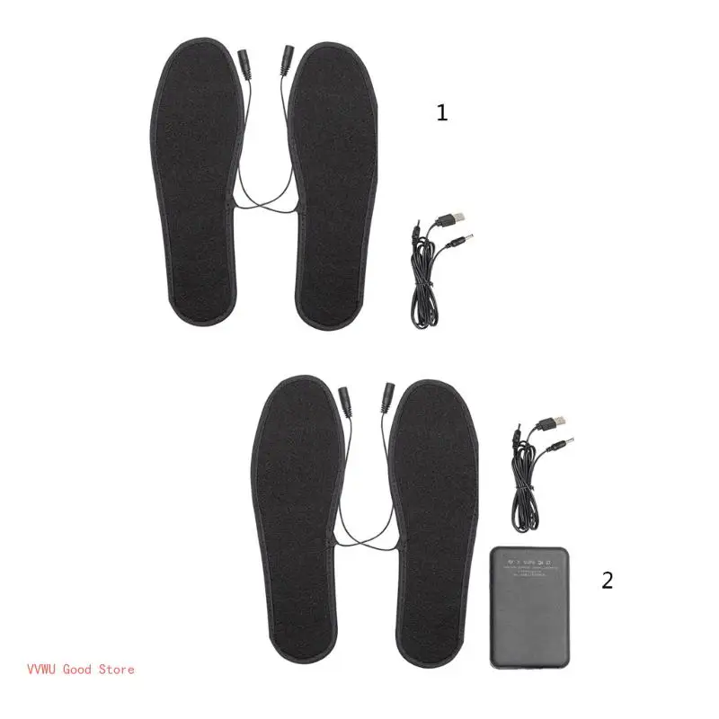 

USB Heated Shoe Insoles Feet Warm Sock Pad Mat Electrically Heating Insoles