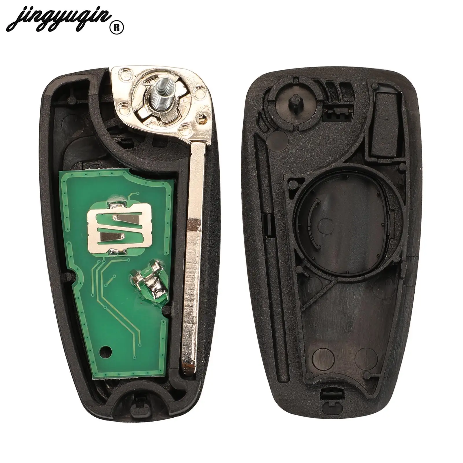 jingyuqin Car Remote Key 4D83 FSK 433Mhz For Ford C-Max Focus Galaxy Ranger Mondeo S-Max HU101 2/3 Buttons 5WK50165 / 5WK49986