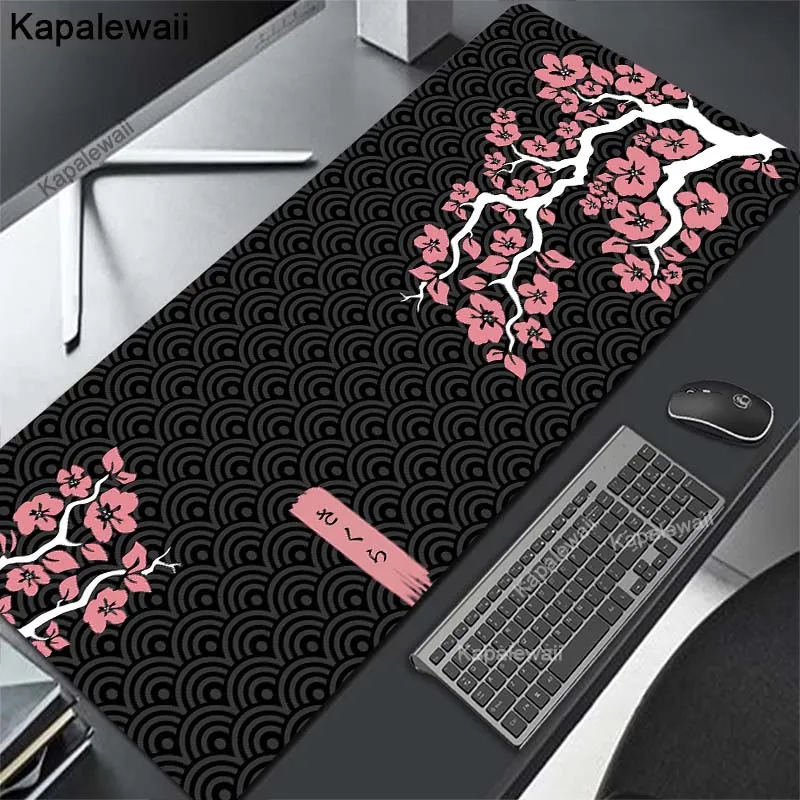 

Mouse Pad Large Gamer Mousepad Anime Purple Cherry Blossom Keyboard Mat XXXL Mouse Mat Pc Accessories Rubber Desk Mat 90x40