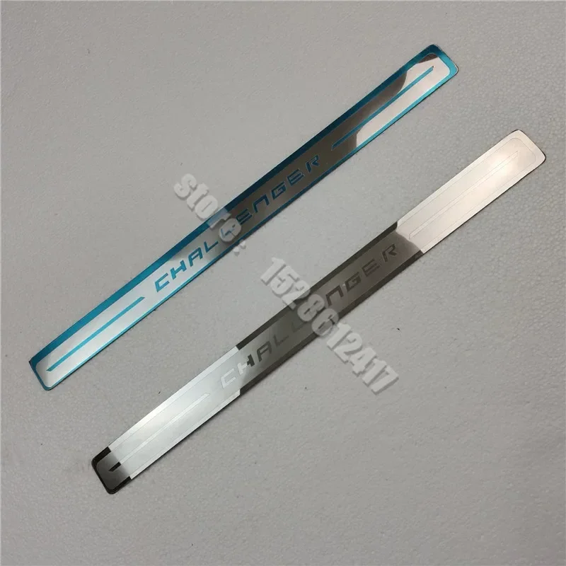 For DODGE CHALLENGER 2009 2010~2020 Door Sill Scuff Plate Cover Trim Stainless Steel Threshold Pedal Protect Car Accessories
