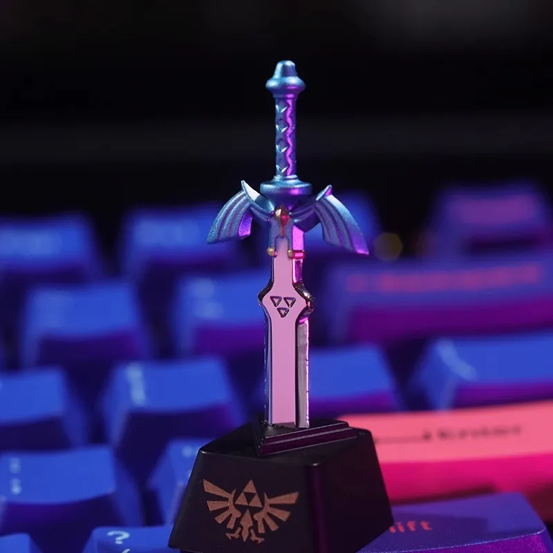 1 Piece Master Sword Artwork Gaming Key Cap Zinc Aluminum Alloy Metal Keycap For MX Switch Mechanical Keyboard