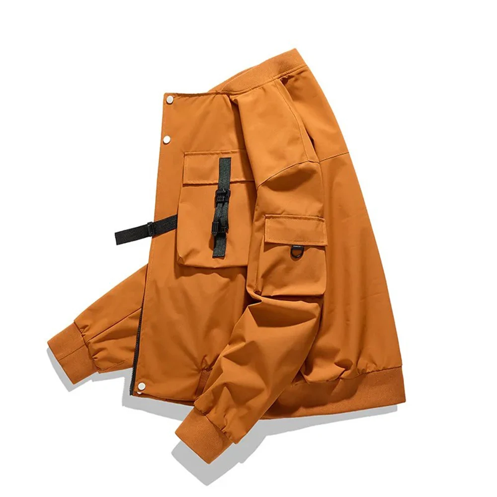 Large Size Baseball Jacket Mens Autumn Winter Workwear Jacket Fashion Street Trend Loose Japanese Style Stand Collar Y2k Jacket