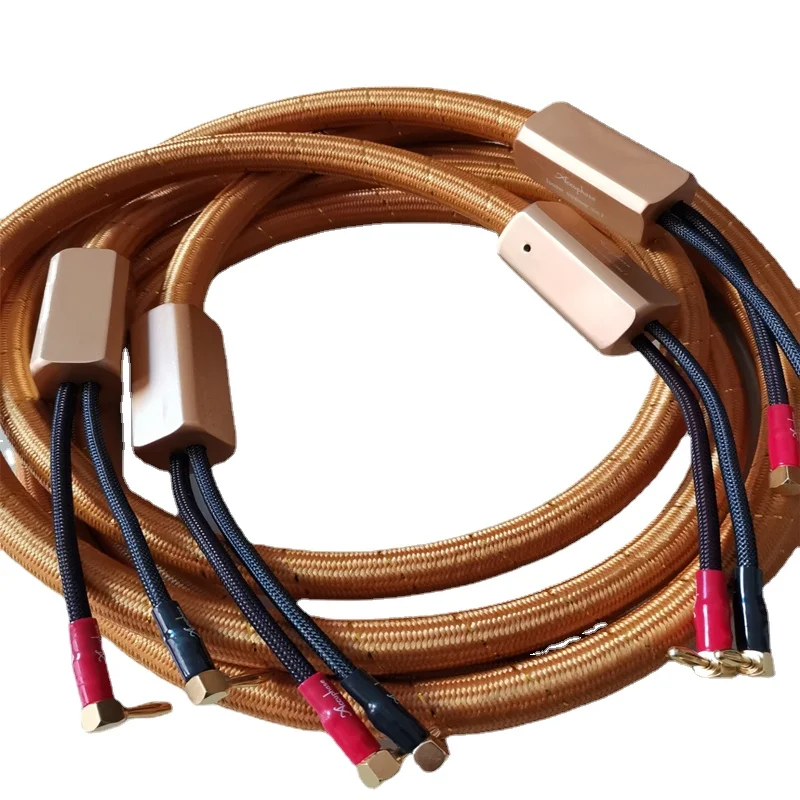 A Pair Fever Grade Accuphase OPUS 2 HIFI Audio Speaker Cable with Gold Plated Banana Plugs