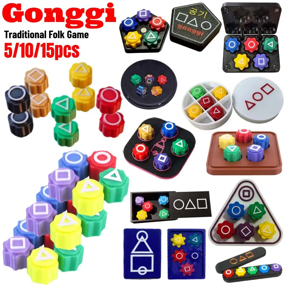 

Hot Traditional Korean Folk Play Game Fun Stone Catching Game Gonggi Jack Stone Pebbles Set Hand Eye Coordination Toy Board Game