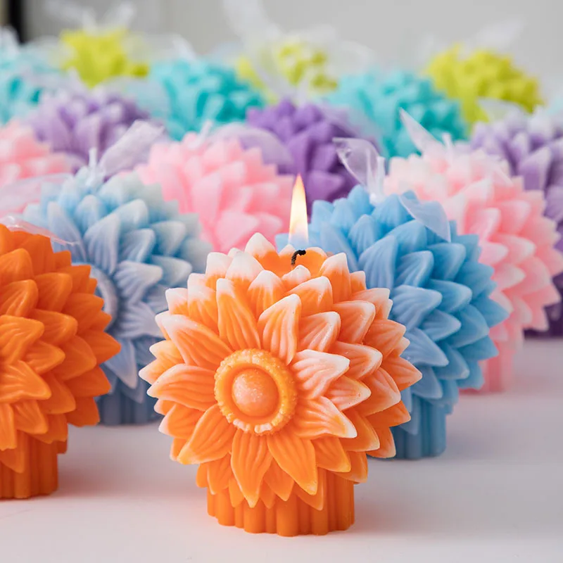 

2PC Sunflower scented candle. Delicate birthday gift Wedding gift fragrance. Floral candles. Creative home aromatherapy decor