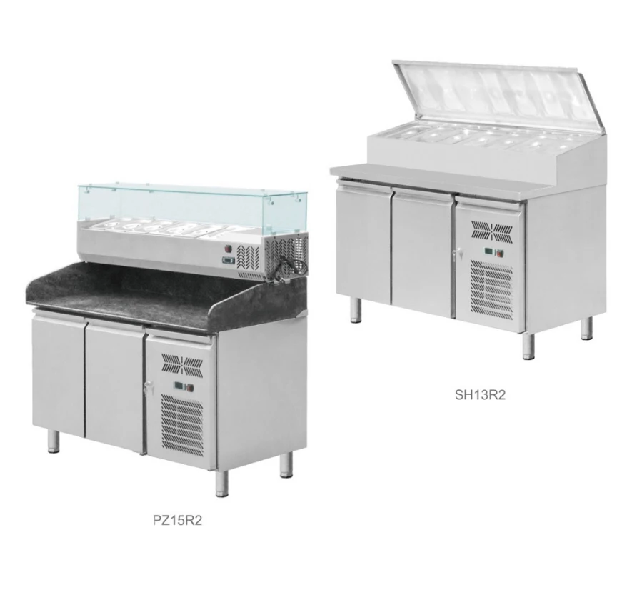 Betaalbare Fabriek Direct Leveren Mable Gekoeld Buffet Salade Chiller Voor Pizza Kraam