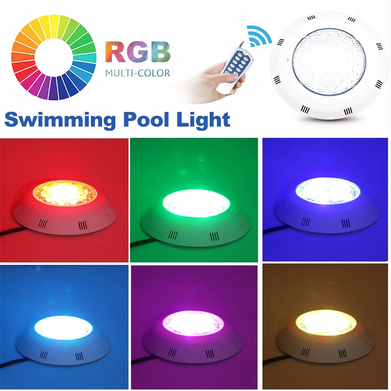 Imagem -03 - Luz de Piscina com Controle Remoto Lâmpada Impermeável Rgb Multi Color Led ao ar Livre Subaquática ac 12v Ip68 18 w 24 w 36 w 45w