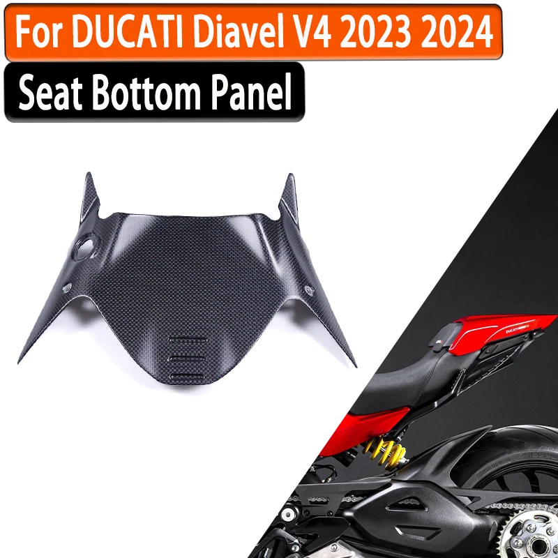 

Для DUCATI Diavel V4 2023 2024, 100% углеродное волокно, нижняя панель сиденья, аксессуары для мотоциклов, комплекты обтекателей, матовые и глянцевые