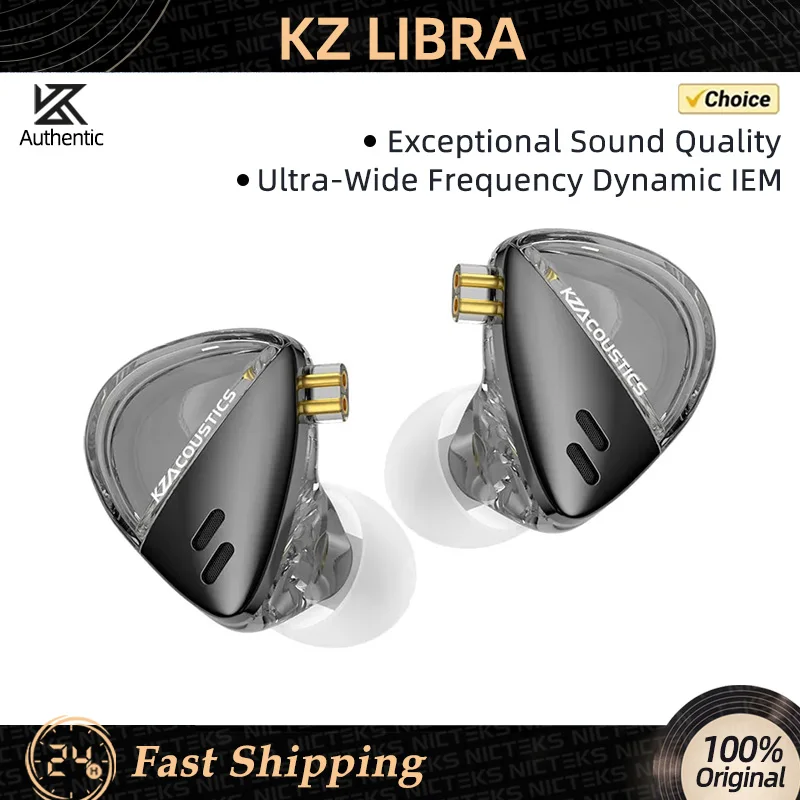 سماعات أذن KZ X Angelears Libra سلكية HiFi داخل الأذن بتردد عريض للغاية وشاشة IEM الديناميكية مع كابل 2PIN PK EDX PRO