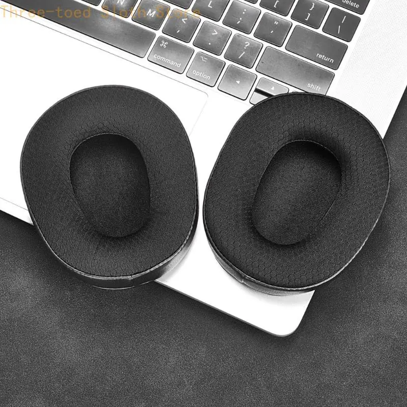 Schwarze Ohrabdeckungen für XIBERIA Over-Ear-Gaming-Kopfhörer, Ersatzpaar mit weicher Polsterung für Arbeitstage, Studie E74A – Detail 8