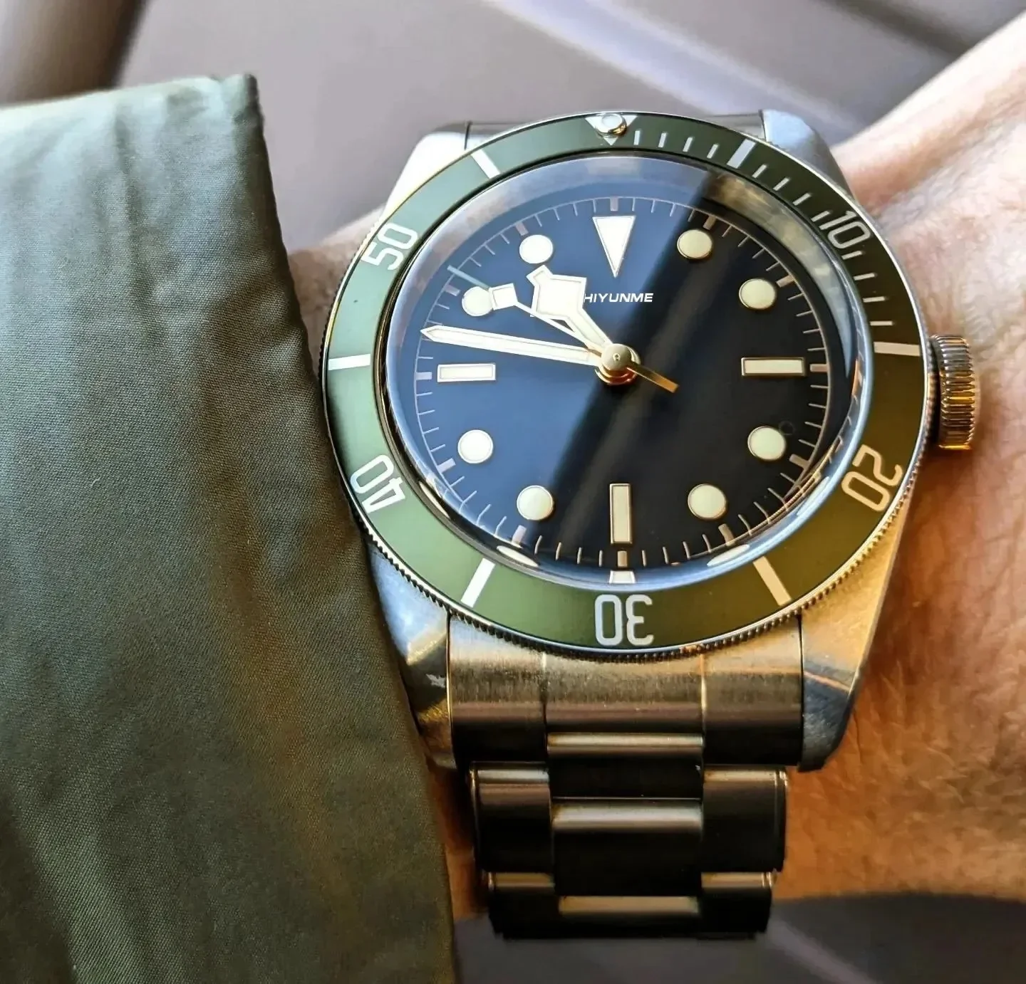 WATCH1 Store  Automatic Mechanical Calendar Men's Sport Watch Stainless Steel Bracelet Black Ceramic Bezel Watch T-Series