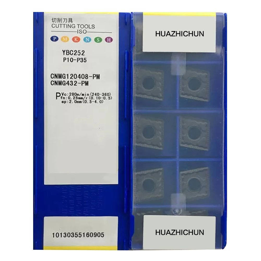 HUAZHICHUN CNMG 120408-PM YBC252 General Turning Inserts