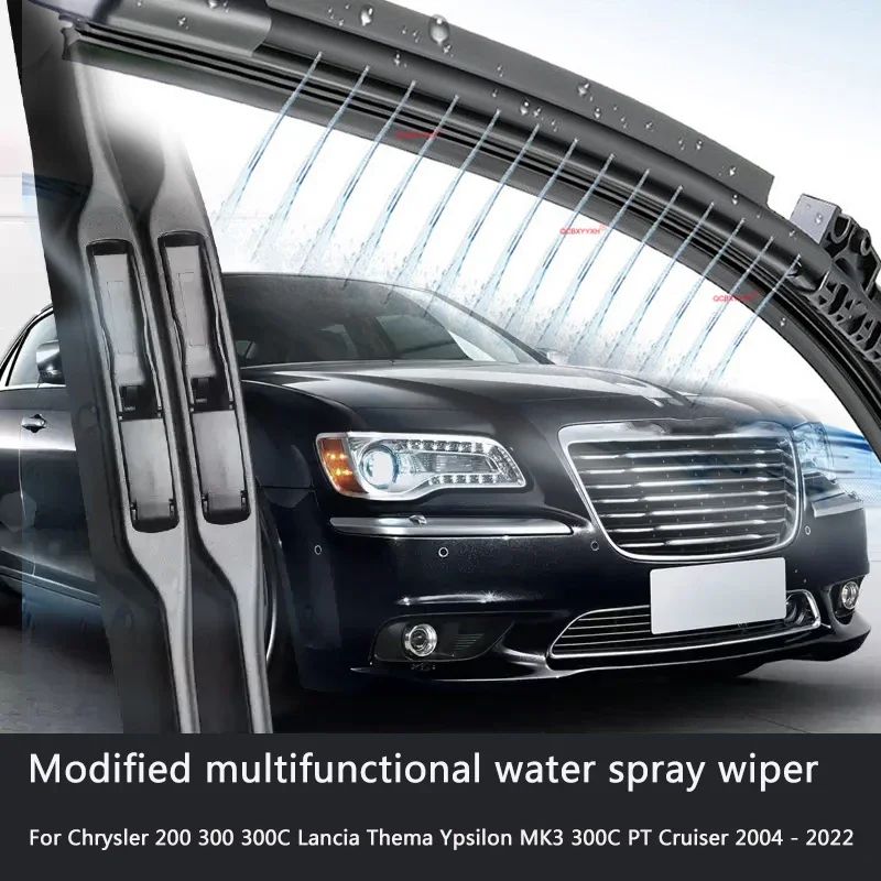 Car Modify Windshield Water Spray Wiper Blades For Chrysler 200 300 300C Lancia Thema Ypsilon MK3 PT Cruiser Auto Wet Wiper