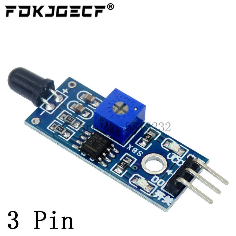 LM393 3 Pin / 4 Pin IR Flame Detection Sensor Module Fire Detector Infrared Receiver Module for arduino Diy Kit