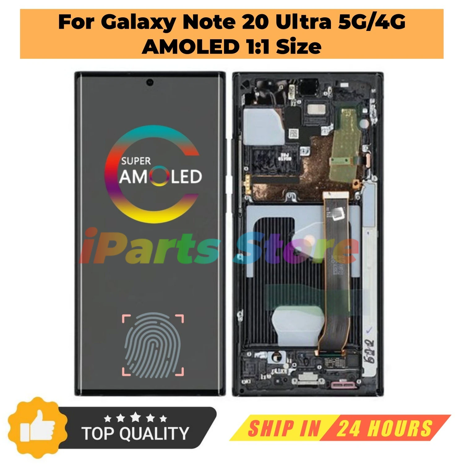 iParts Replacement Display for Samsung Galaxy Note 20 Ultra SM-N986F N986B SM-N985F AMOLED Touch Screen With Frame Assembly