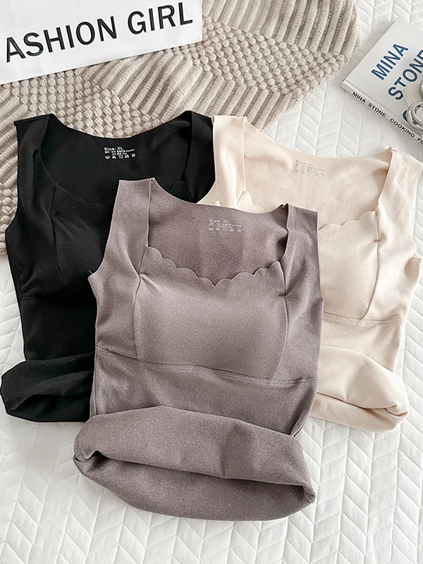 

Теплый терможилет, зимний легкий, приятный для кожи, женский внутренний одяг больших размеров, защита от холода, тихий нагрев, не требуется бюстгальтер