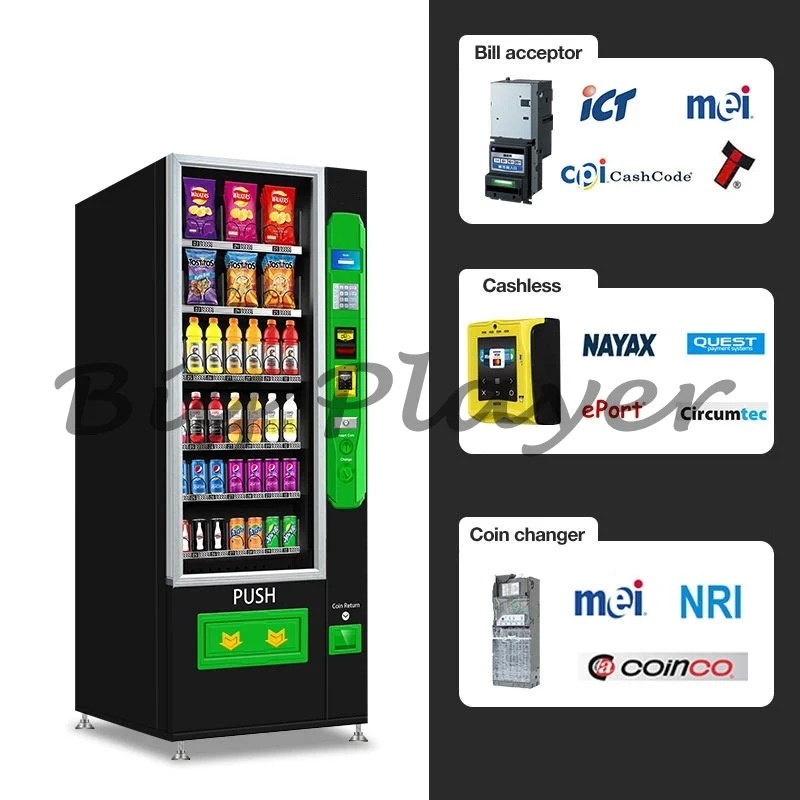 Snack And Drink Small Vending Machine Automatic Professional Black Vending Machine For Sale
