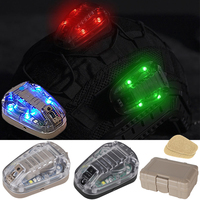 Tactical Helmet Light 4 Modes Survival Signal Light Red/Green/Blue/IR Strobe Identification Light for Outdoor Hunting Climbing