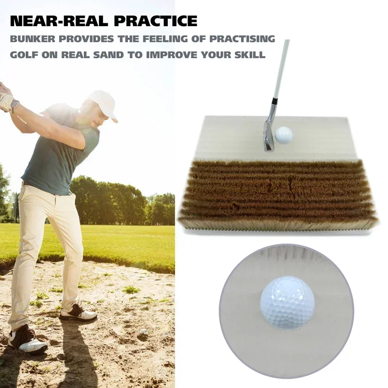 Wholesale OEM Golf Hitting Mat Plastic Base Fried Egg Golf Bunker Mat Training Golf Practice Mats