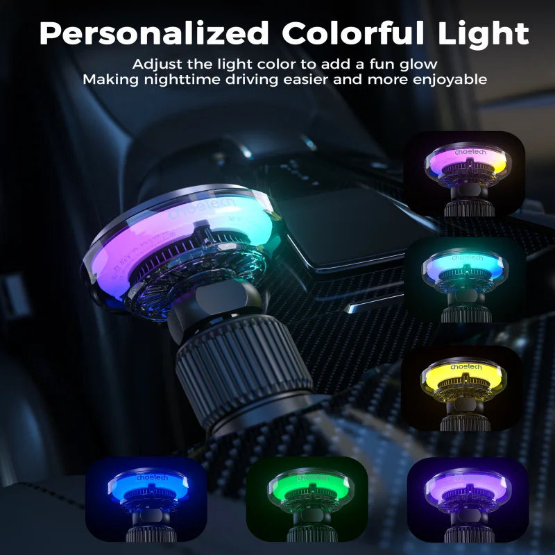 Cross Border 2025 New QI2 15W Magnetic Car Wireless Charger Holder  Flexible Electric Phone Fan Cooler