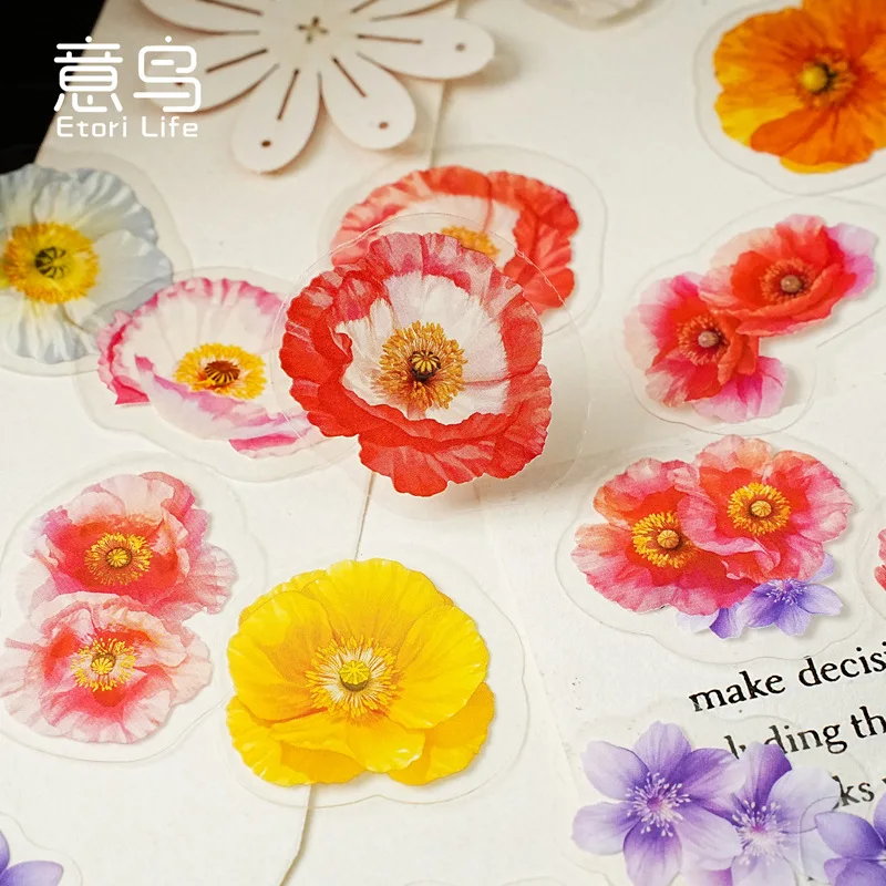 50 قطعة/الوحدة Kawaii القرطاسية ملصقات ما ترفه عن شؤون زهرة مذكرات مخطط ملصقات الزخرفية سكرابوكينغ
