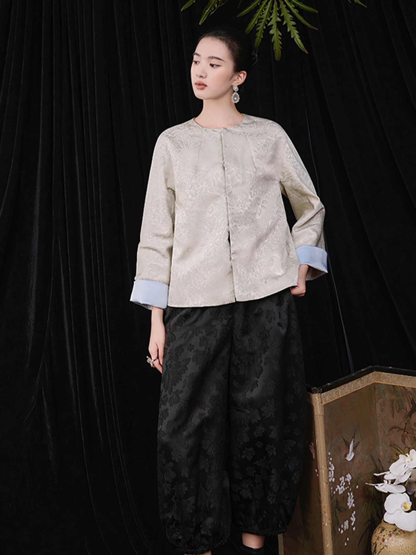 Design de outono com botão único longo Sve Jaet Color Blo Retro Faionable Versátil Top Roupas Femininas Commute Sle Solto...