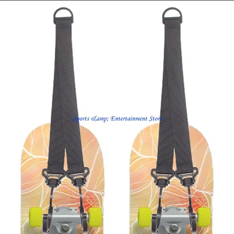 G7NF Skateboard Hanger pared pared Puerta trineo Correa trasera Correa larga Correa colgante Soporte portátil
