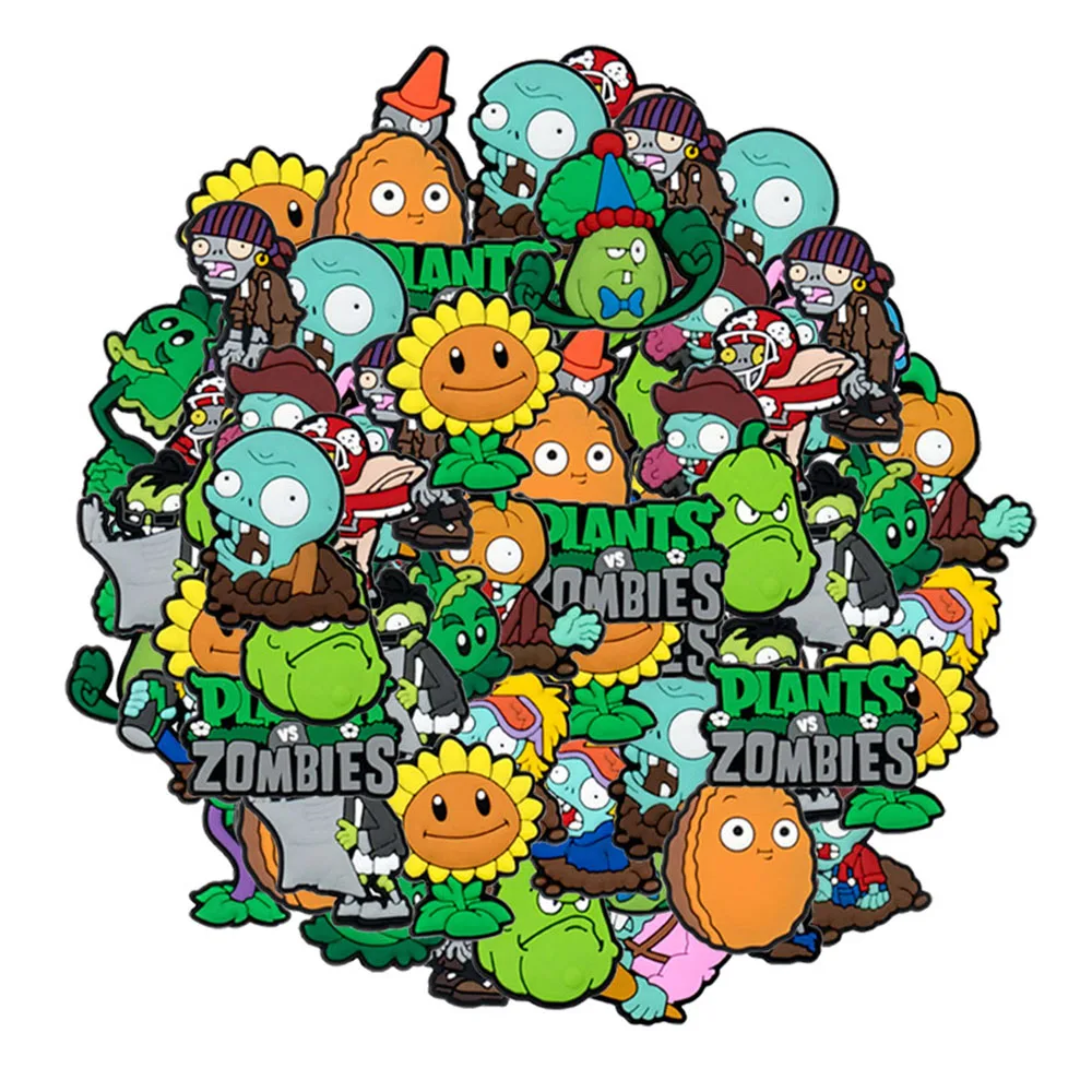 

10-100pcs Mixed Plants Cartoon Game ​for Shoe Charms Accessories for Classic Clog Shoe Decoration Fit Wristband Kids Gifts