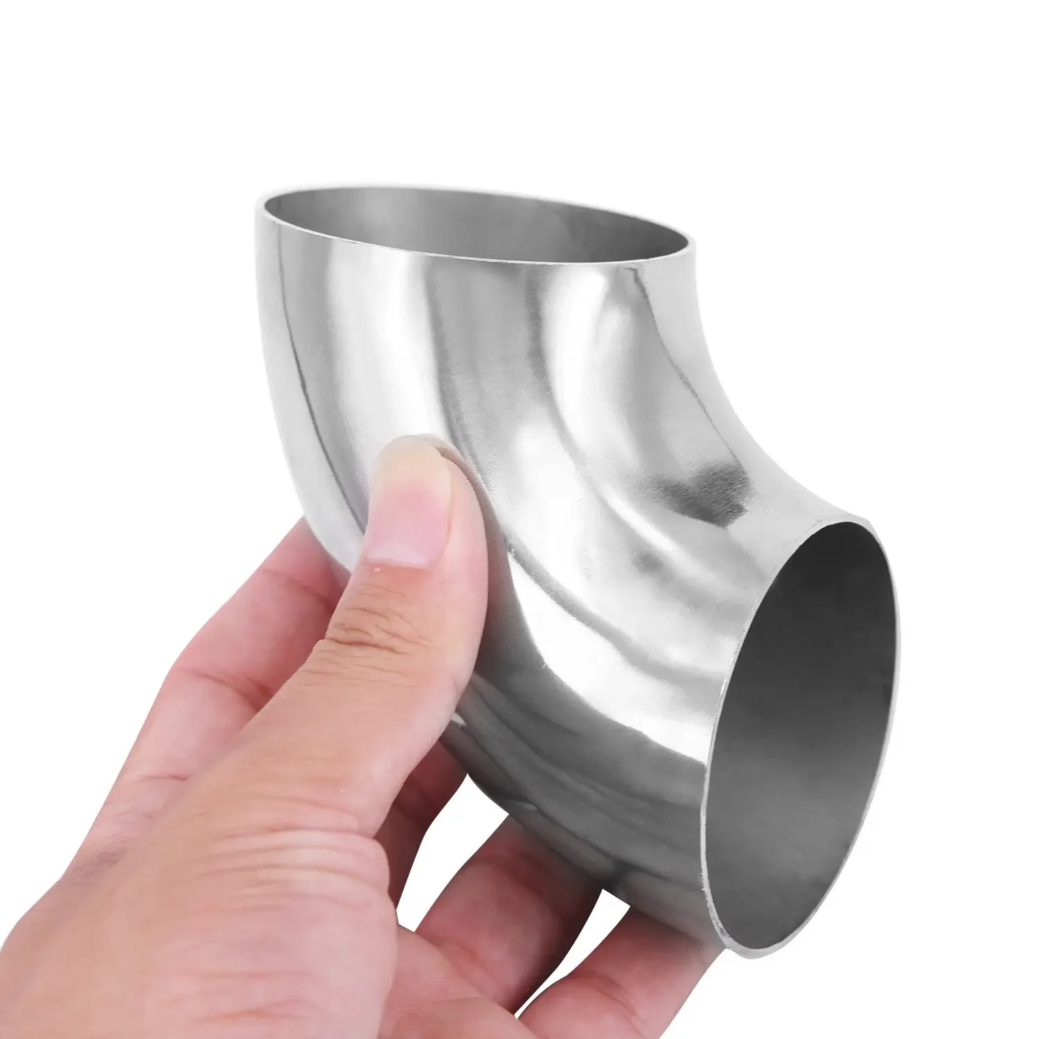 Car Bend Elbow Pipe Fitting Stainless Steel Exhaust Elbow 63mm/2.5 Inches Car 90° Pipe Tube Exhaust Weld Bend Elbow Pipe Fitting