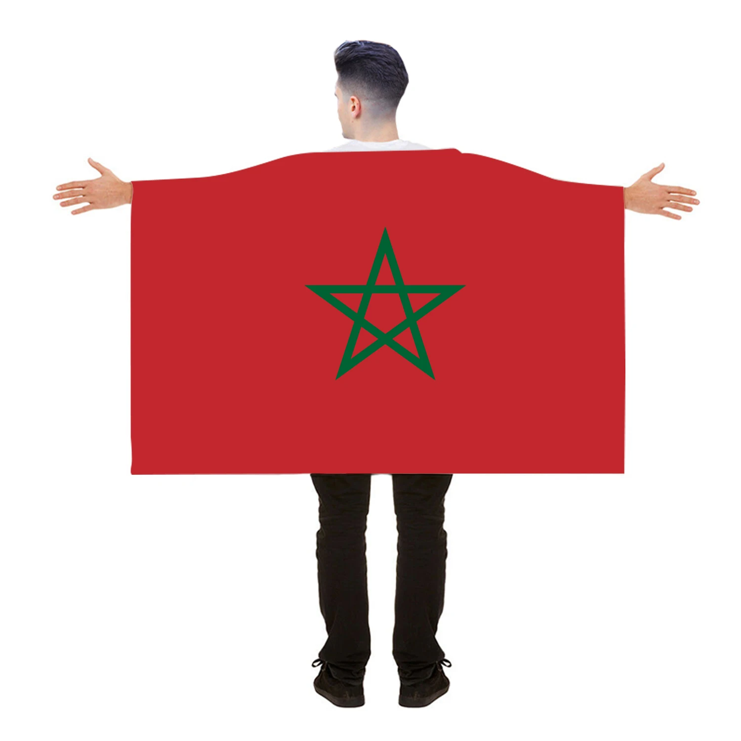 Flagnshow 100% Polyester National Morocco Body Cape Flags