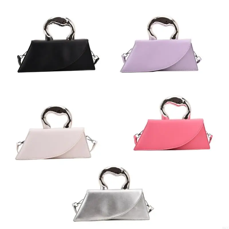 M6CC Fashionable PU Leather Bag Unique Closure Shoulder Bag Perfect for Carrying Items in School Office Travel & Shopping