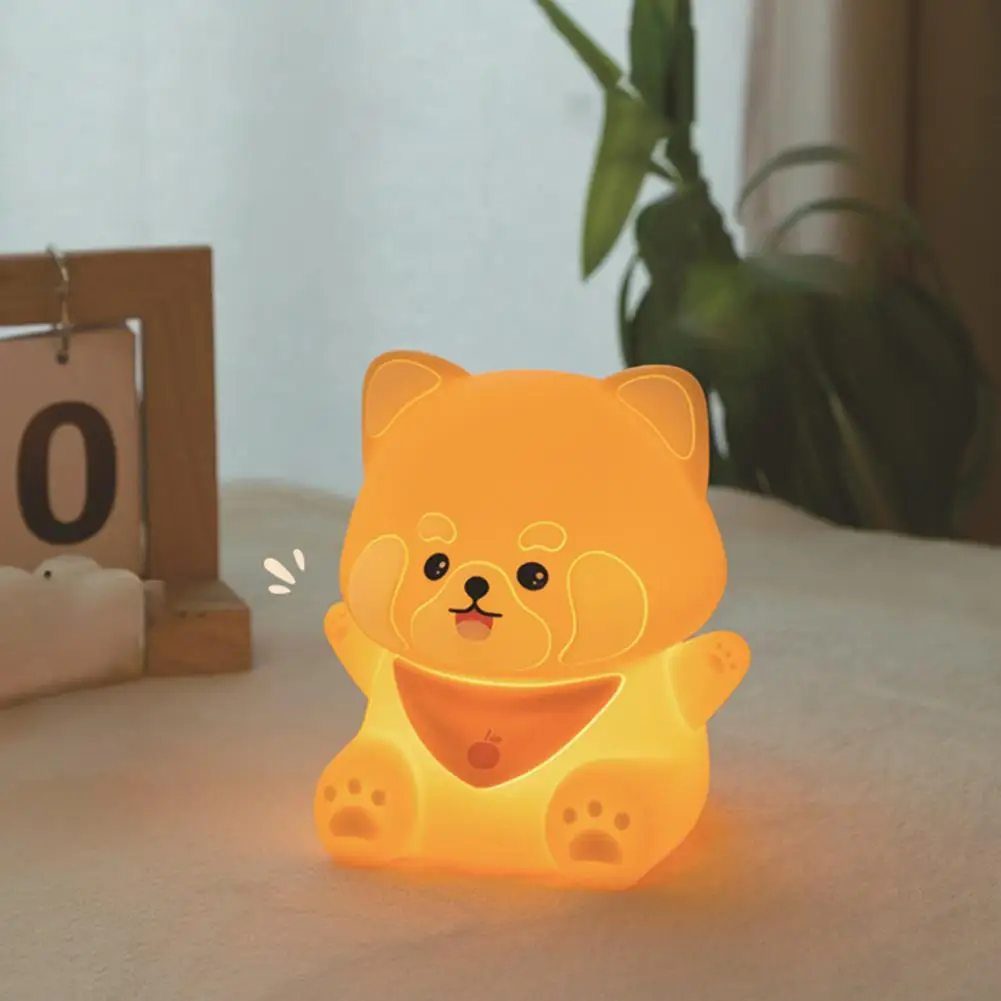 

Silicone Night Light Rechargeable Animal Shape Night Lamp with Touch Control Dimmable Soft Glow for Bedside Flicker for Kids'