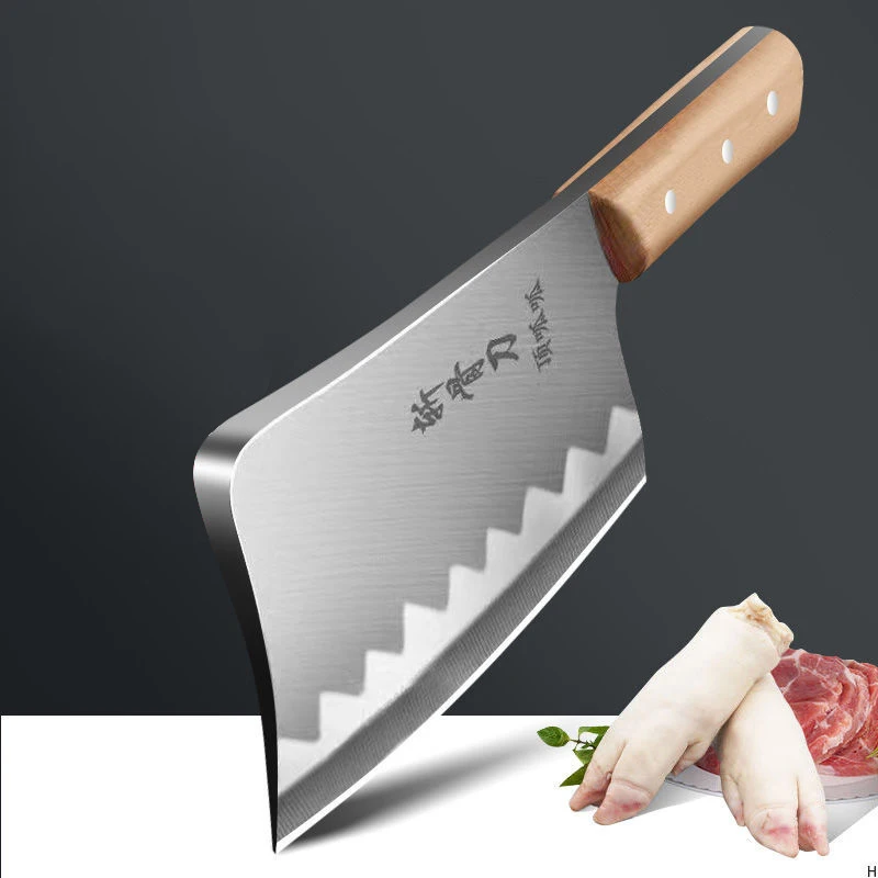 

New solid wood handle chopping knife home kitchen knife, chef's special kitchen knife, high hardness and thickening knife