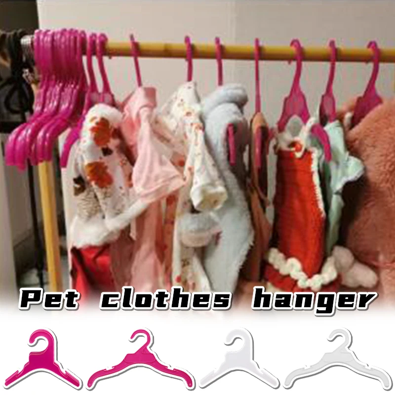

Dog and Cat Clothes Hanger Plastic Pet Clothing Rack for Puppy Kitten Wardrobe Organizer Pet Accessories