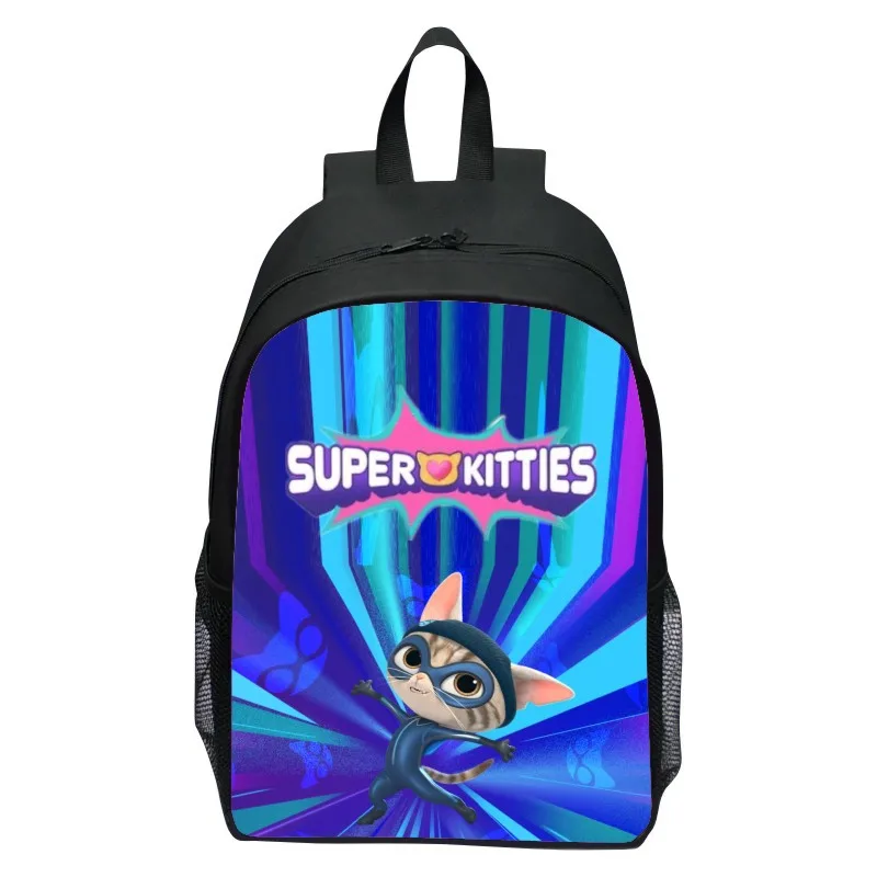 Ransel anak-anak 16 inci, SuperKitties, ransel sekolah dasar dan menengah, ransel TK untuk anak laki-laki dan perempuan