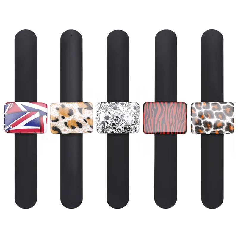 

Hairdresser Magnetic Silicone Wrist Strap Retro Pattern Convenient Storage of Pins and Clips Salon Hairdressing Styling Tools