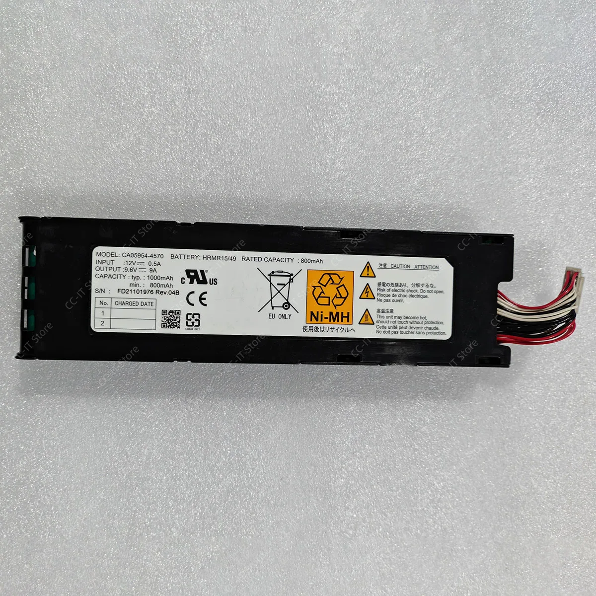 CA05954-4570 HRMR15/49 9.6V 800mAh Ni-MH RAID Cache BBU Backup Battery Module With Multi-Wire Harness For DX100 S5 DX200 S5 DX/A